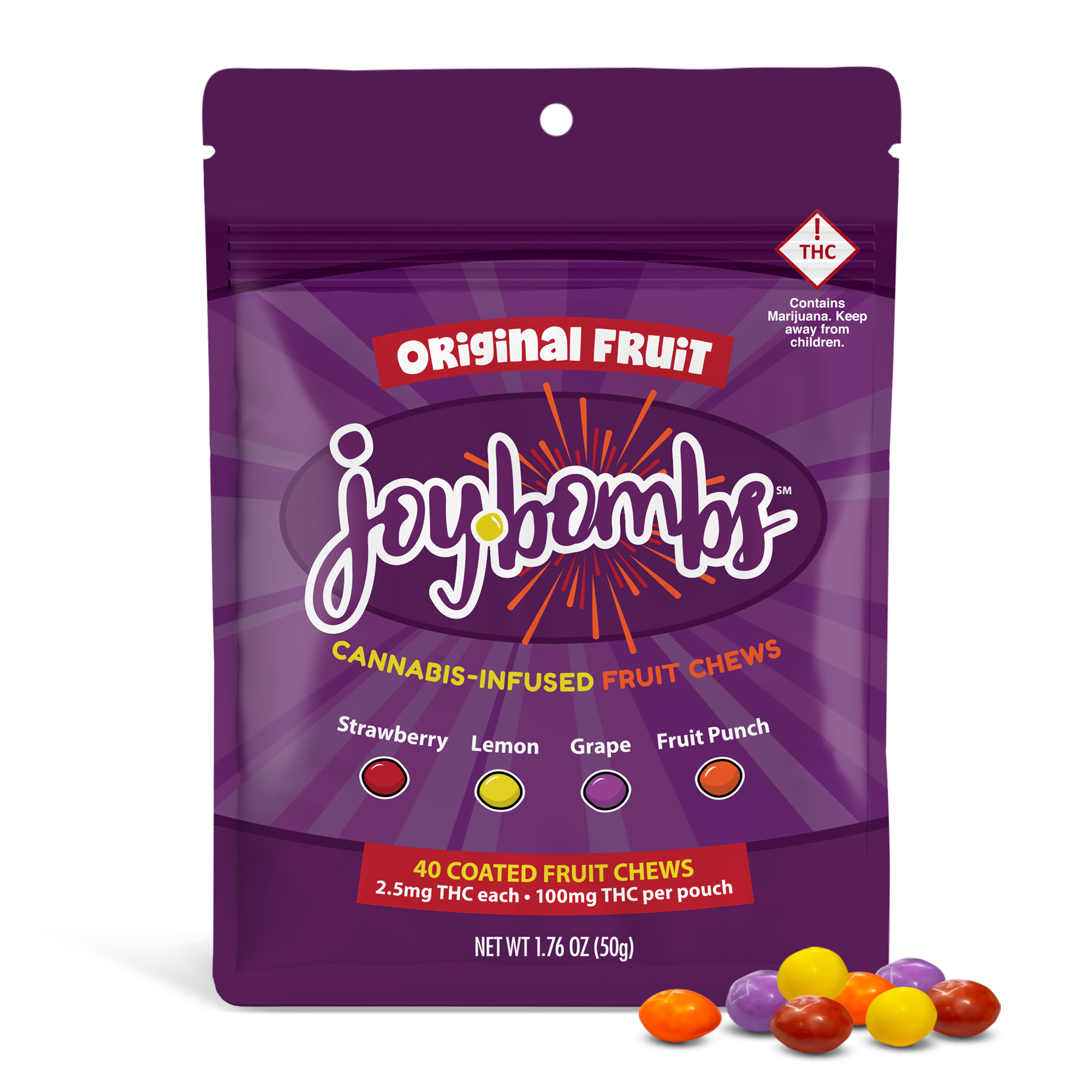 Photograph of product: Joy Bombs | Original Fruit | 2.5mg