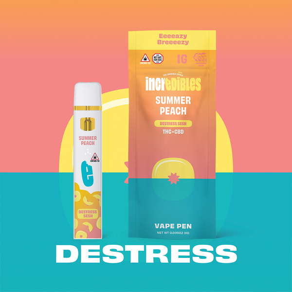 Photograph of product: Peach Destress 7:1 (TH-oui:CBD) | Pen | 1g