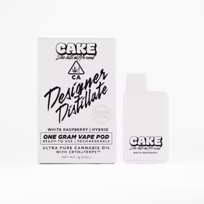 Photograph of product: CAKE | WHITE RASPBERRY (H) | 1G ALL- IN-ONE