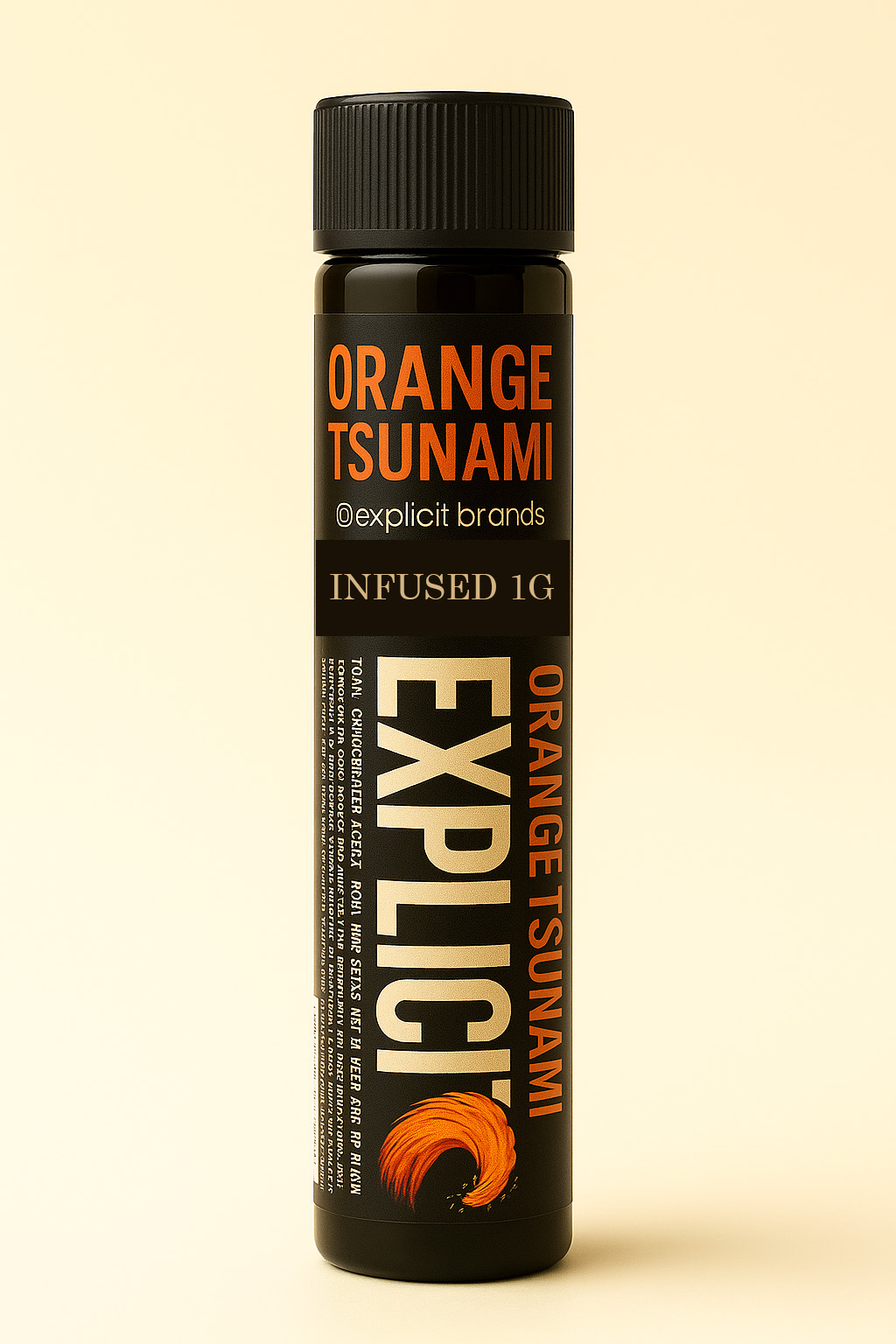 Photograph of product: Explicit Orange Tsunami Hybrid Infused Preroll 1g