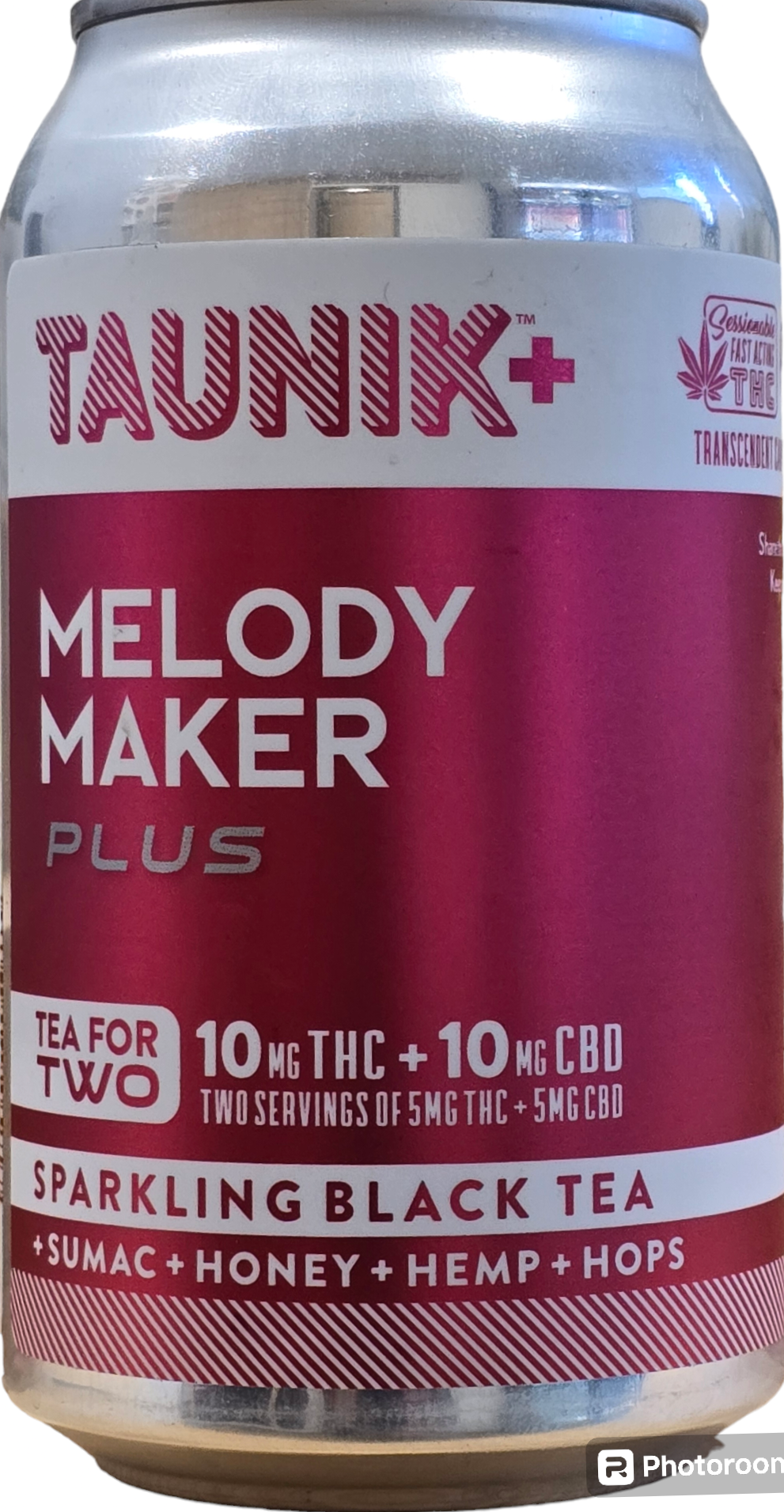 Photograph of product: Melody Maker Sparkling Black Tea 10 mg TH-oui + 10 mg CBD