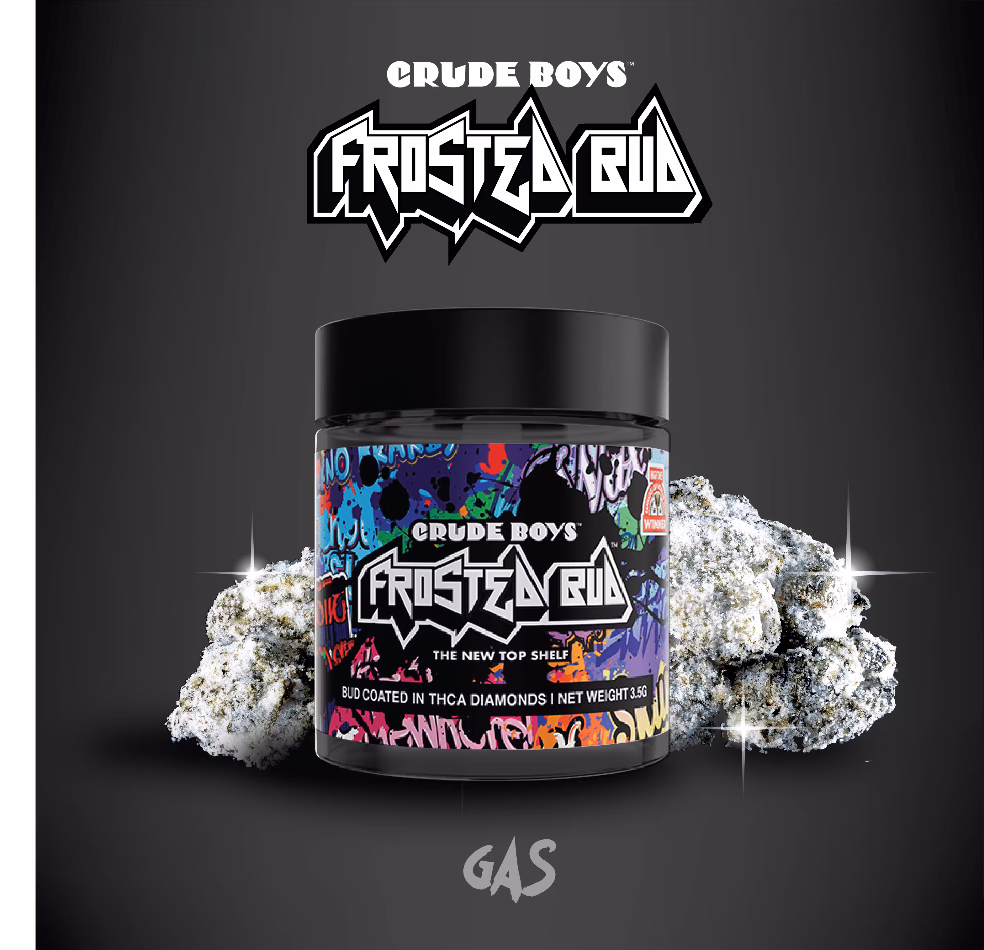 Photograph of product: Crude Boys 3.5g Frosted Buds | Trop Cookies