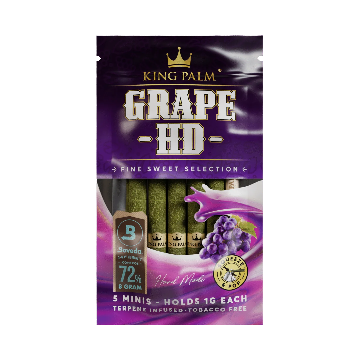 Photograph of product: King Palm - Grape HD Minis | 5pk
