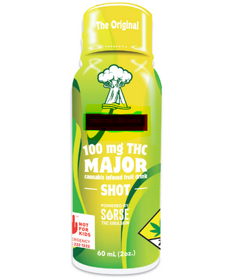 Photograph of Product: Major - Sugar Free Lemonade 100mg Infused Fruit Drink