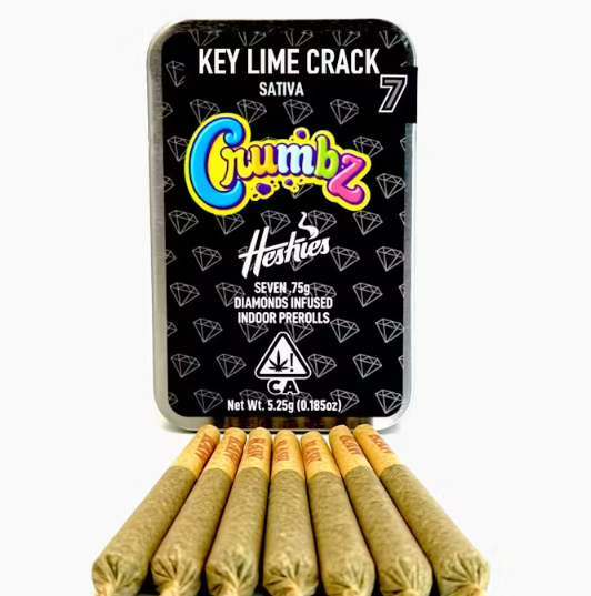 Photograph of product: CRUMBZ | KEY LIME CRACK | INFUSED PREROLL 7PK | 5.25G
