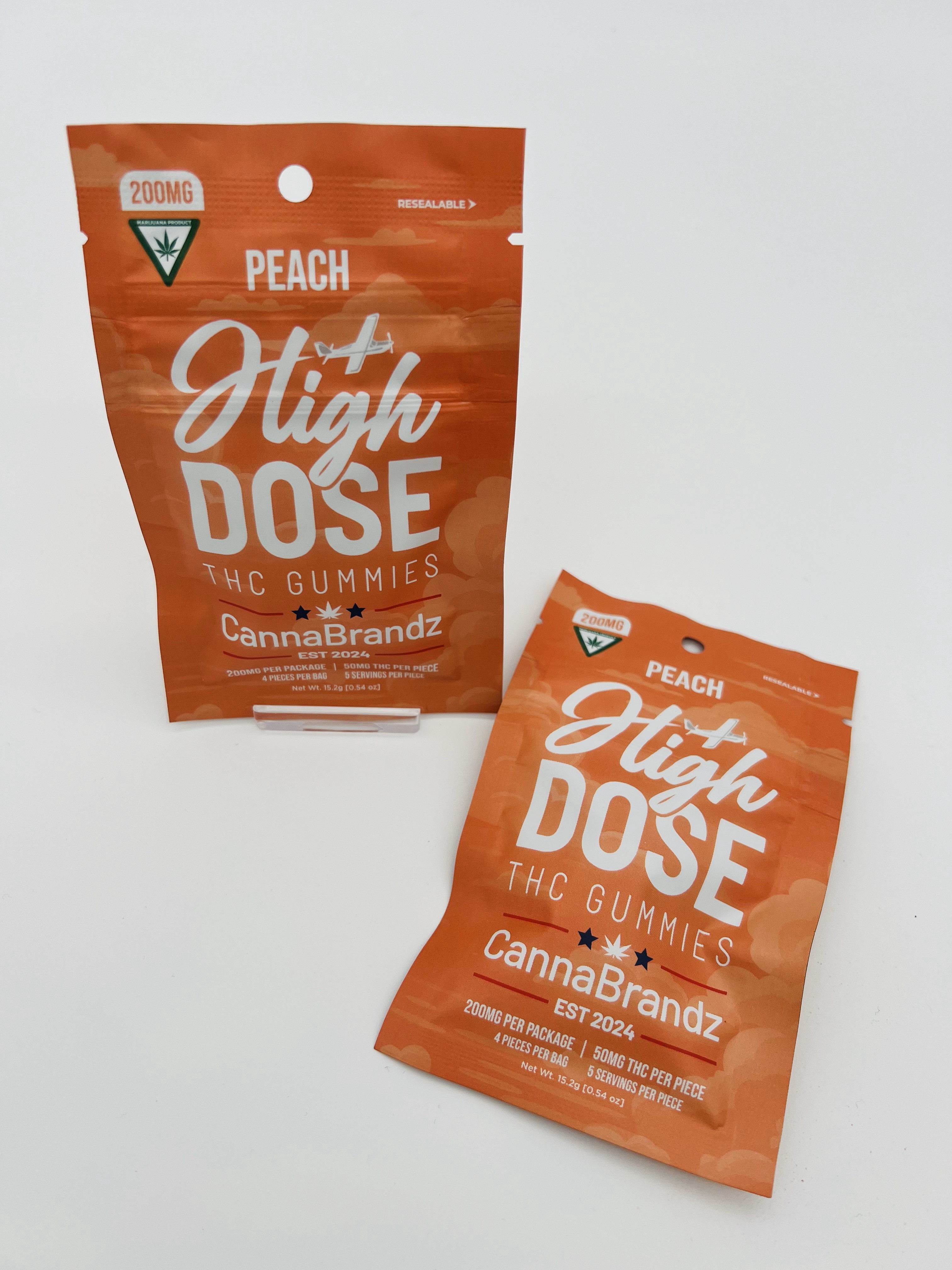 Photograph of product: CannaBrandz 200mg Gummies | Peach