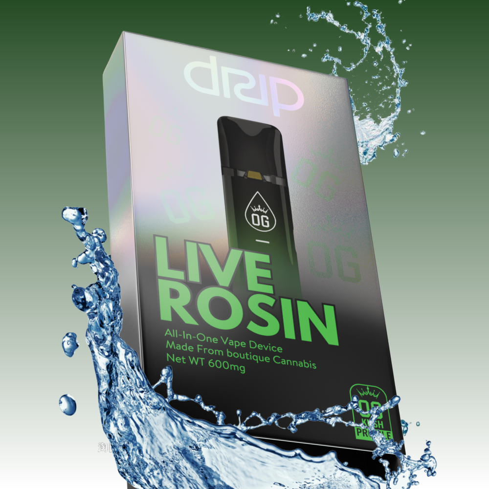 Photograph of product: (DRIP) Live Rosin AIO Vape - OG 0.6g (Motorbreath OG)