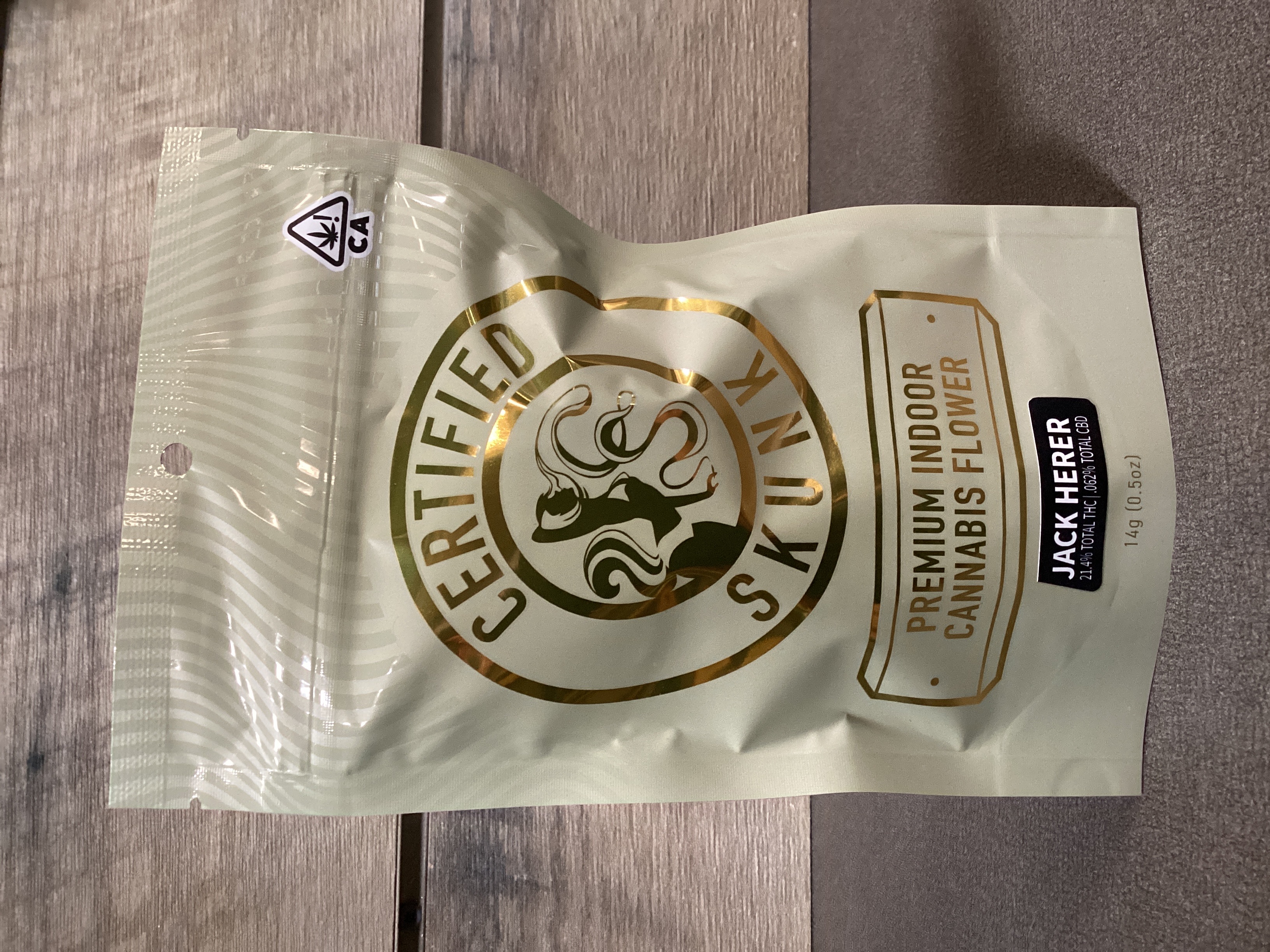 Photograph of product: CERTIFIED SKUNK - JACK HERER - 14g