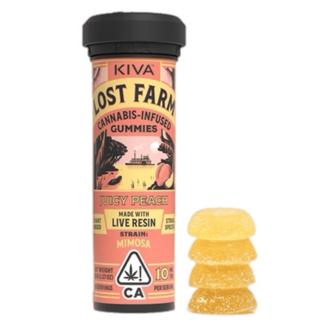 Photograph of product: Juicy Peach Mimosa Gummies 100mg - 