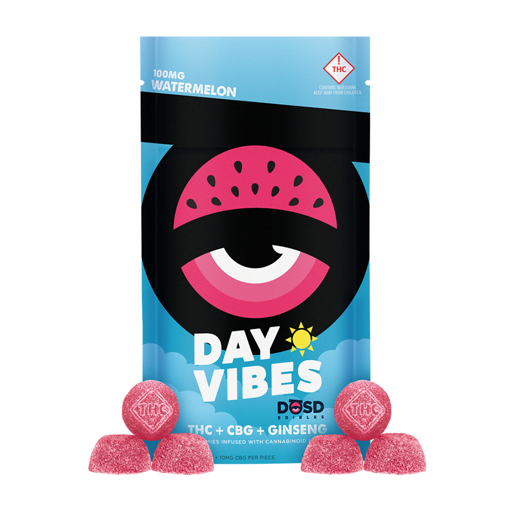 Photograph of product: Day Vibes Watermelon | 100MG | TH-oui:CBG Gummies