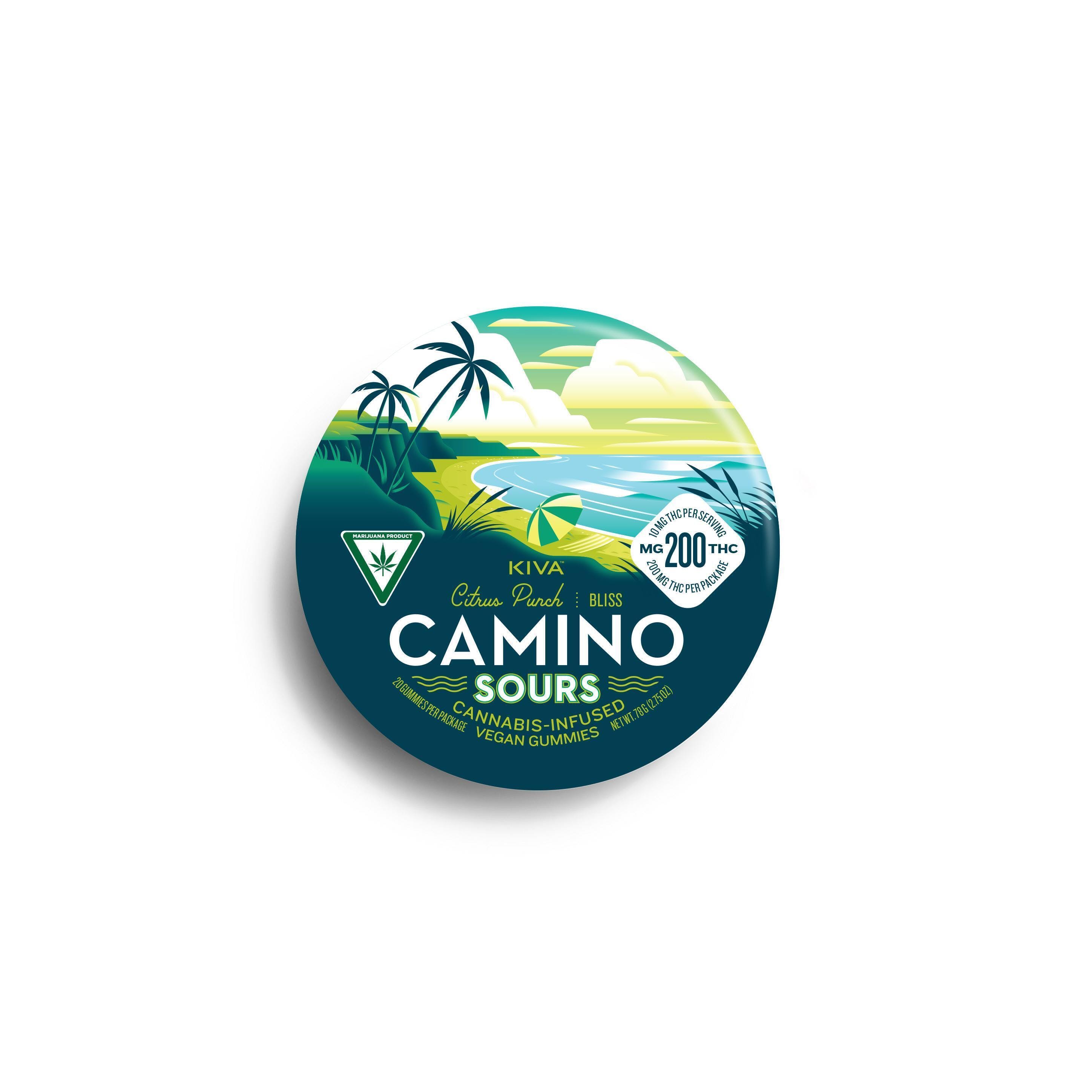 Photograph of product: Sours Citrus Punch 200mg Gummies By Camino
