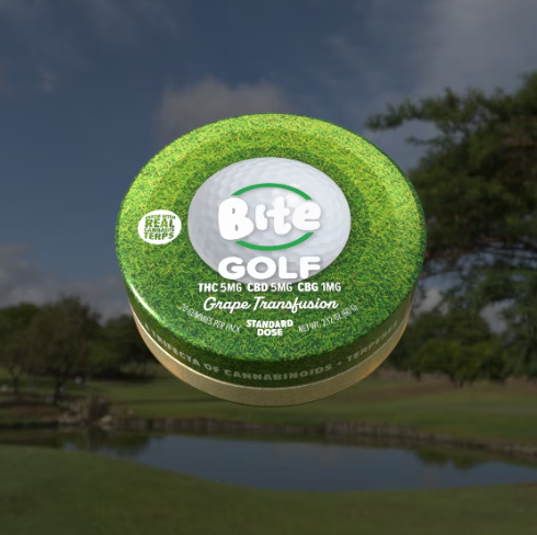 Photograph of product: BITE - Golf Grape Transfusion Gummies 5:5:1 TH-oui/CBD/CBG (5mg/100mg)