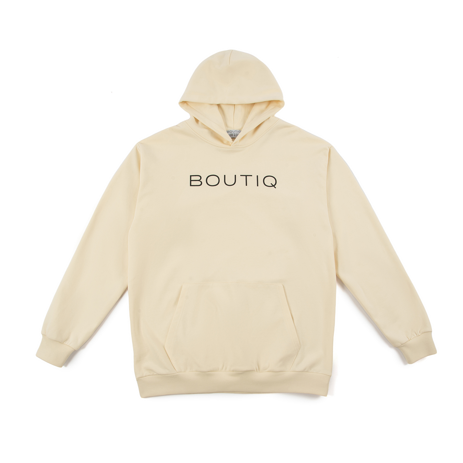 Photograph of product: Boutiq Sweatshirt -  Cream w. Black Logo - XXL