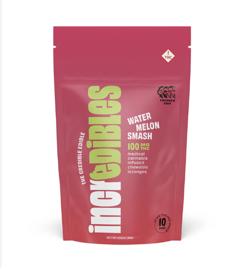 Photograph of product: INCREDIBLES Gummies 100mg: Watermelon Smash
