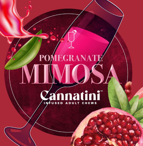 Photograph of product: Pomegranate Mimosa Gummies 100mg