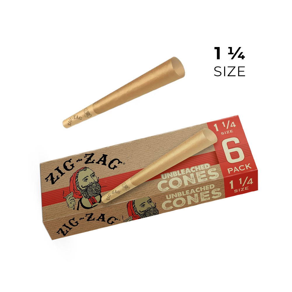 Photograph of product: UNBLEACHED 1 1/4" CONES 6-PACK