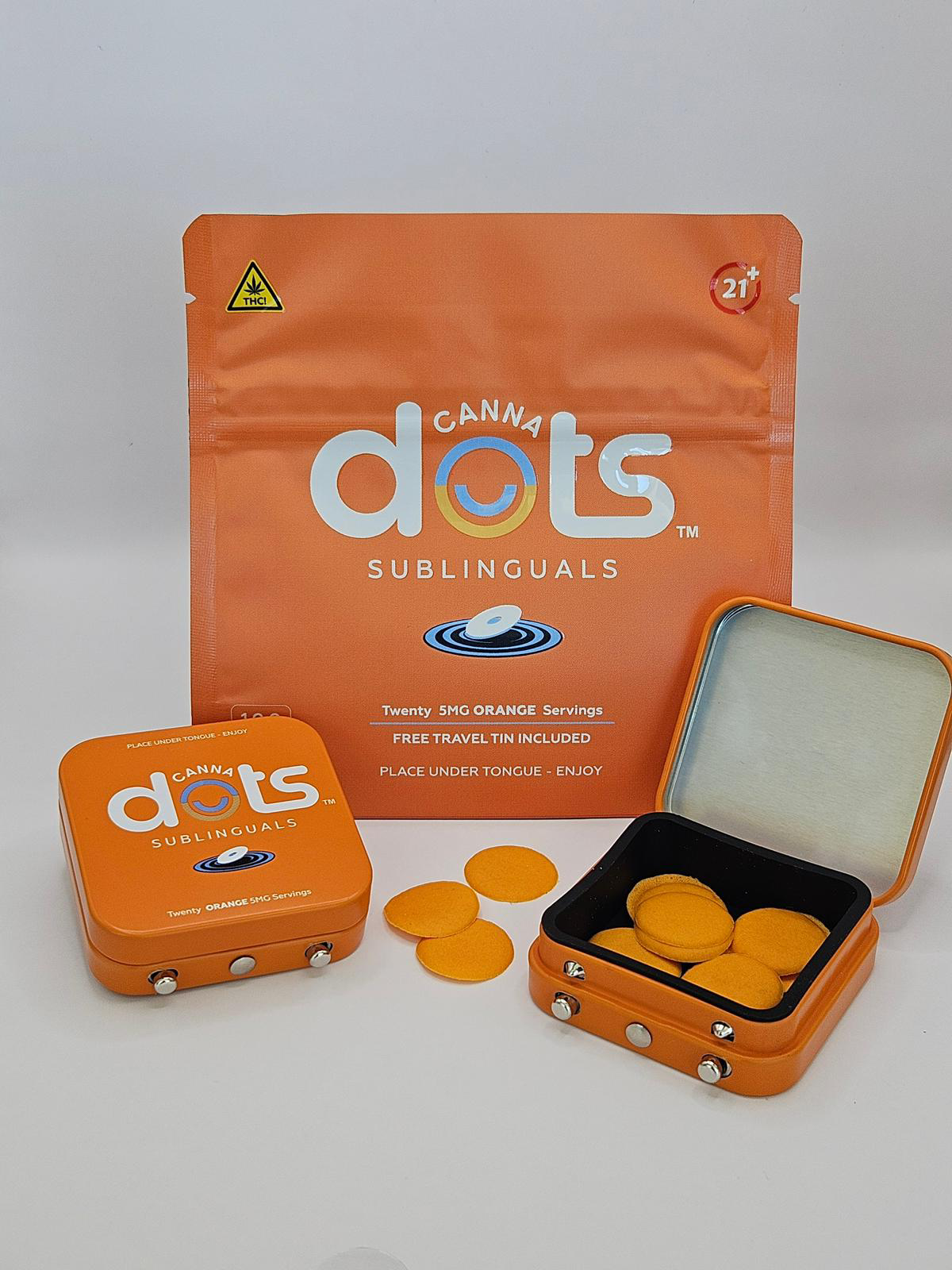 Photograph of product: Orange - 20Pk Sublinguals [100mg] - CannaDots