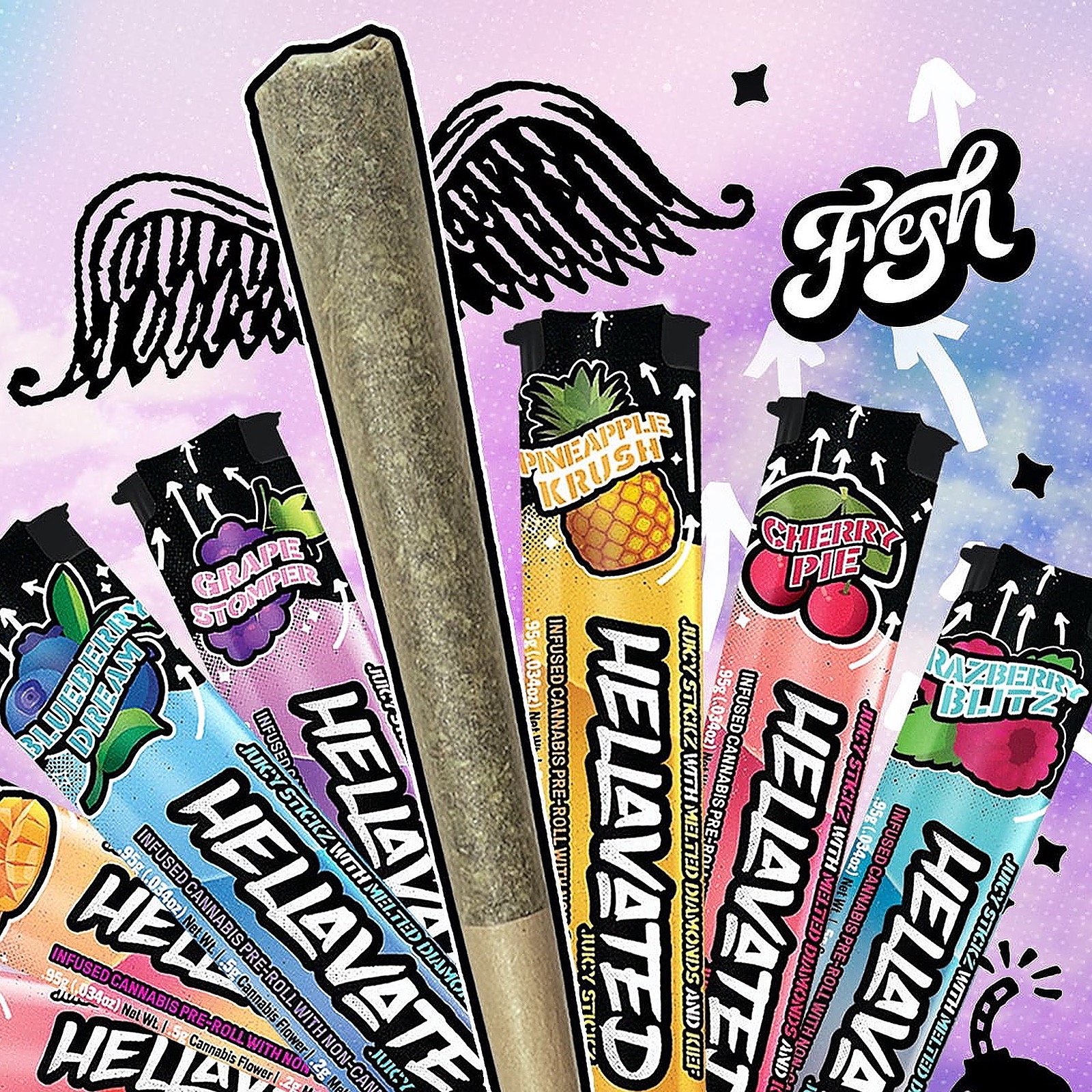 Photograph of product: Hellavated - Water Yer Melon - .75g Infused Pre-Roll (I)