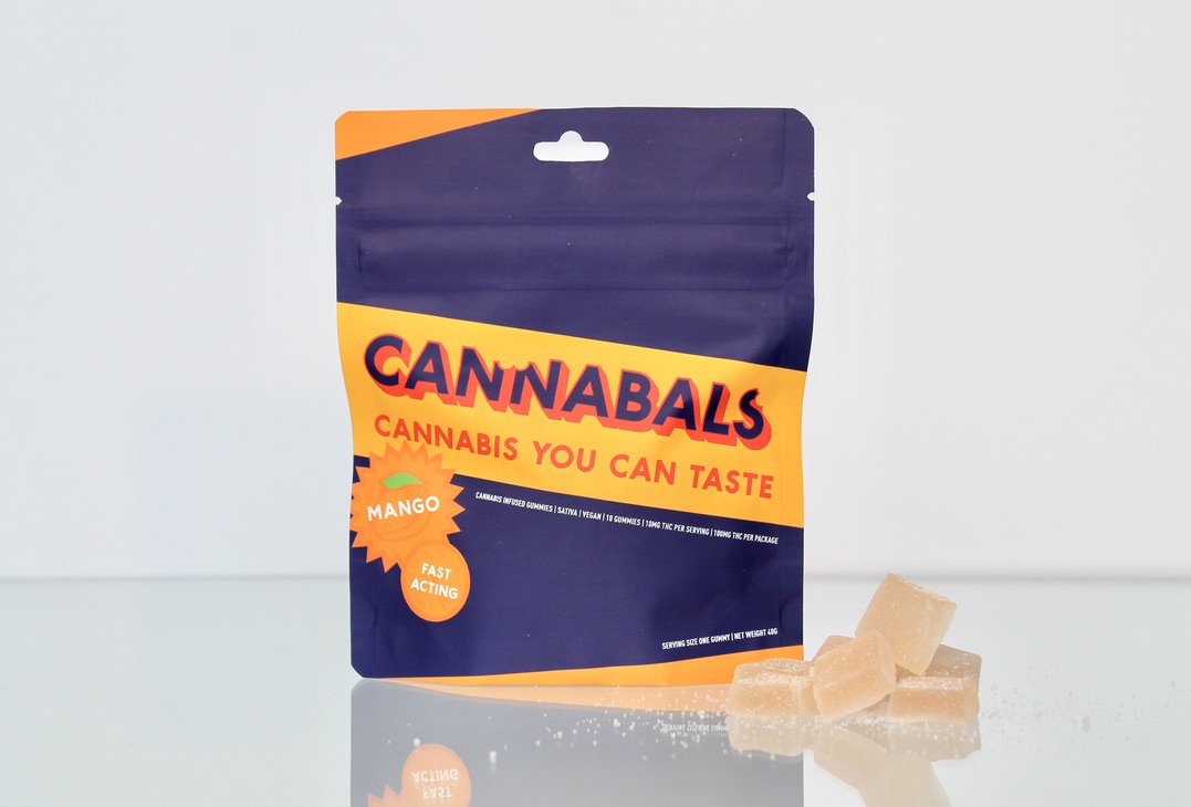 Photograph of product: Cannabals | Mango | 10mg Fast-Acting Gummy | 10-pk