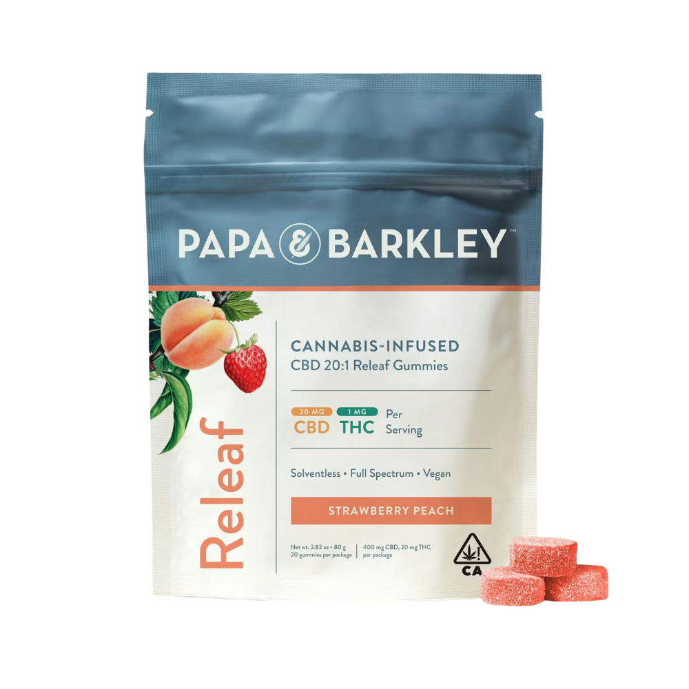 Photograph of product: STRAWBERRY PEACH RELIEF CBD:TH-oui - PAPA & BARKLEY
