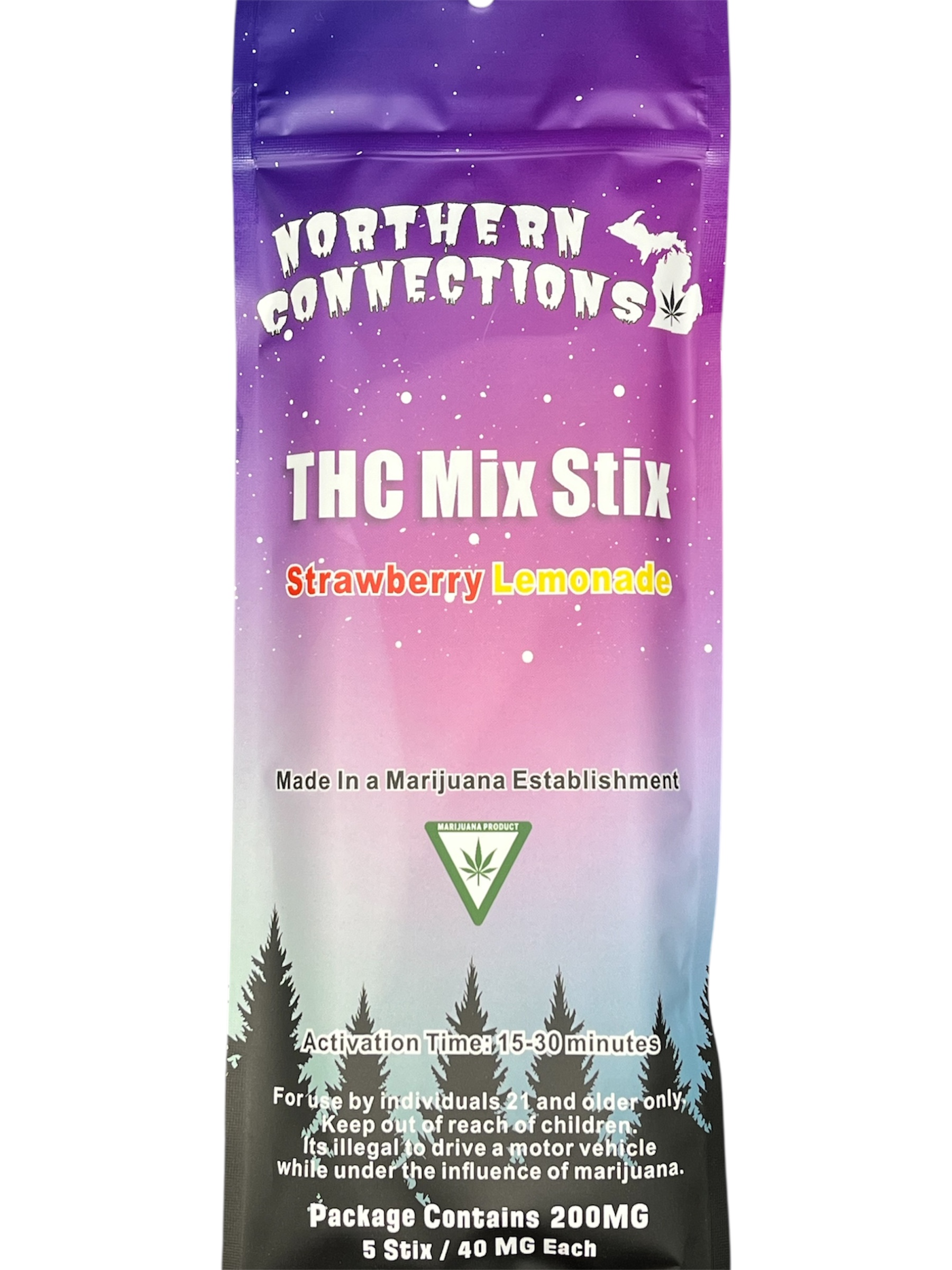 Photograph of product: NORTHERN CONNECTIONS | STRAWBERRY LEMONADE | MIX STIX | 200MG