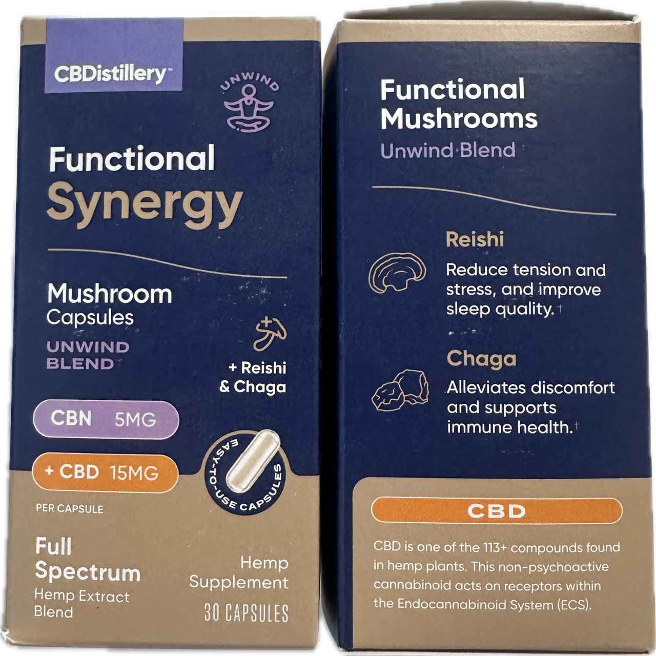 Photograph of product: CBDistillery CBD/CBN Mushroom Capsules 900mg
