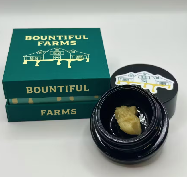 Photograph of product: Pink Water - 1g Live au chocolat Rosin - Bountiful Farms