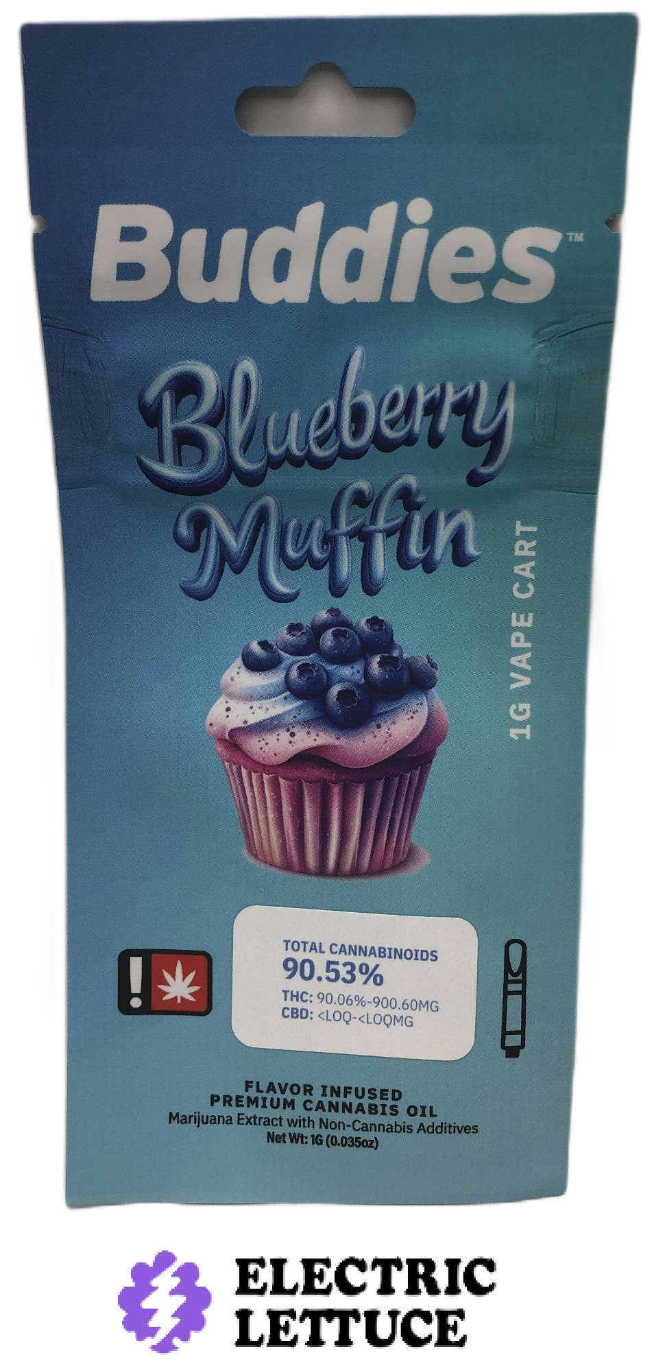 Photograph of product: Buddies Blueberry Muffin Flavored Cartridge 1g