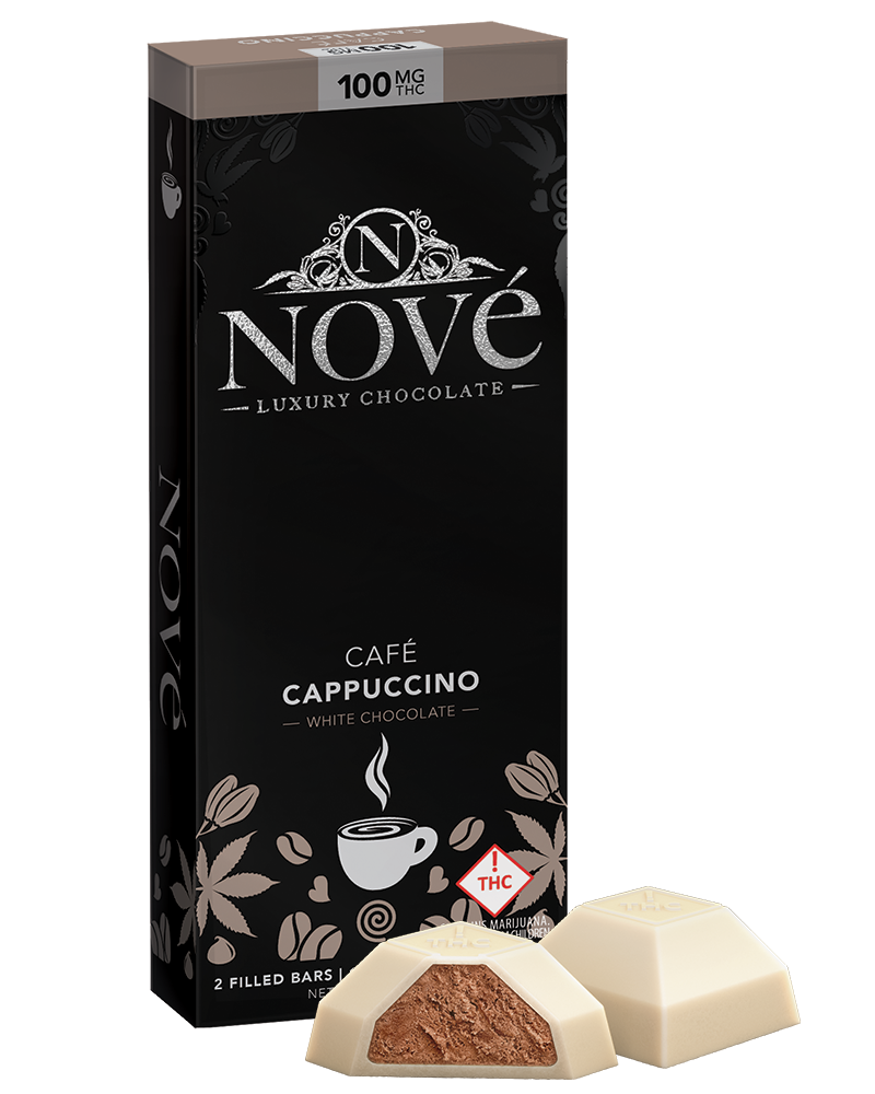 Photograph of product: Nove Cafe Cappuccino Milk Chocolate Bar 100mg (H)