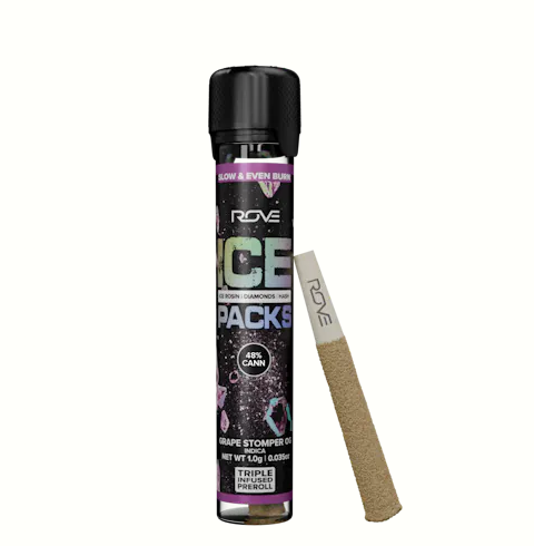 Photograph of product: Grape Stomper - 1G Triple Infused Ice Packs (Rosin, au chocolat, and Diamonds)