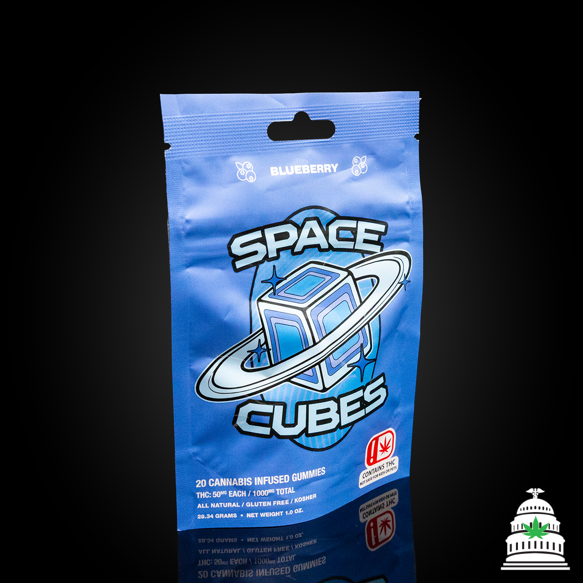 Photograph of product: Blueberry - Space Cubes Gummies