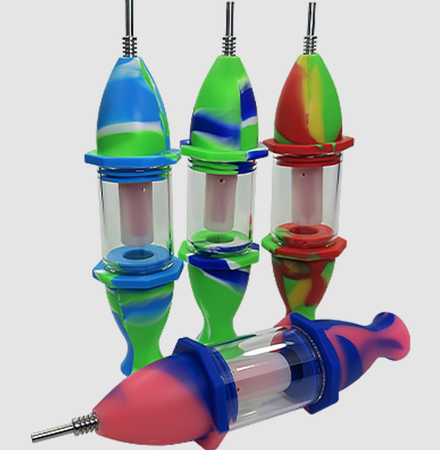 Photograph of product: LuvBuds Silicone & Glass Nectar Collector