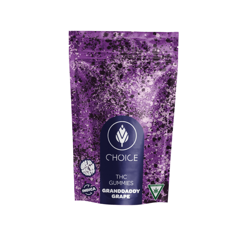Photograph of product: Choice Chews - Granddaddy Grape 100mg (Oui'd)