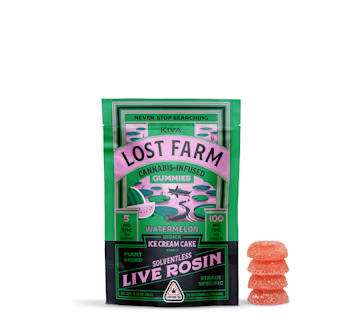 Photograph of product: Ice Cream Cake x Watermelon | Live Rosin | Gummies | 20pk | Lost Farms