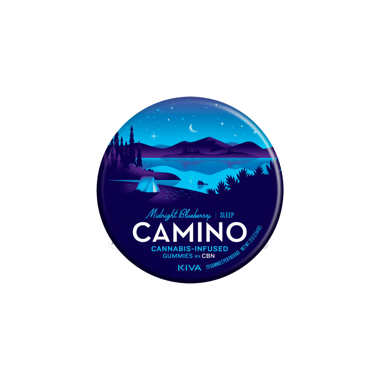 Photograph of product: CAMINO | MIDNIGHT BLUEBERRY | Oui'd | GUMMIES | 200MG | REC