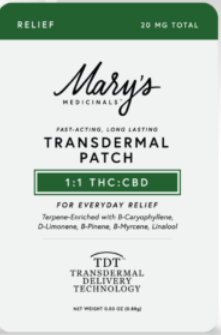 Photograph of product: 1:1 CBD:TH-oui 10MG TRANSDERMAL PATCH