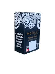 Photograph of product: MERAKI - VARIETY PACK - 0.5G - 20PK - 33RD DEGREE / HOT MINT SUNDAE / RAINBOW SUNDAE / STRAWBERRY TEX