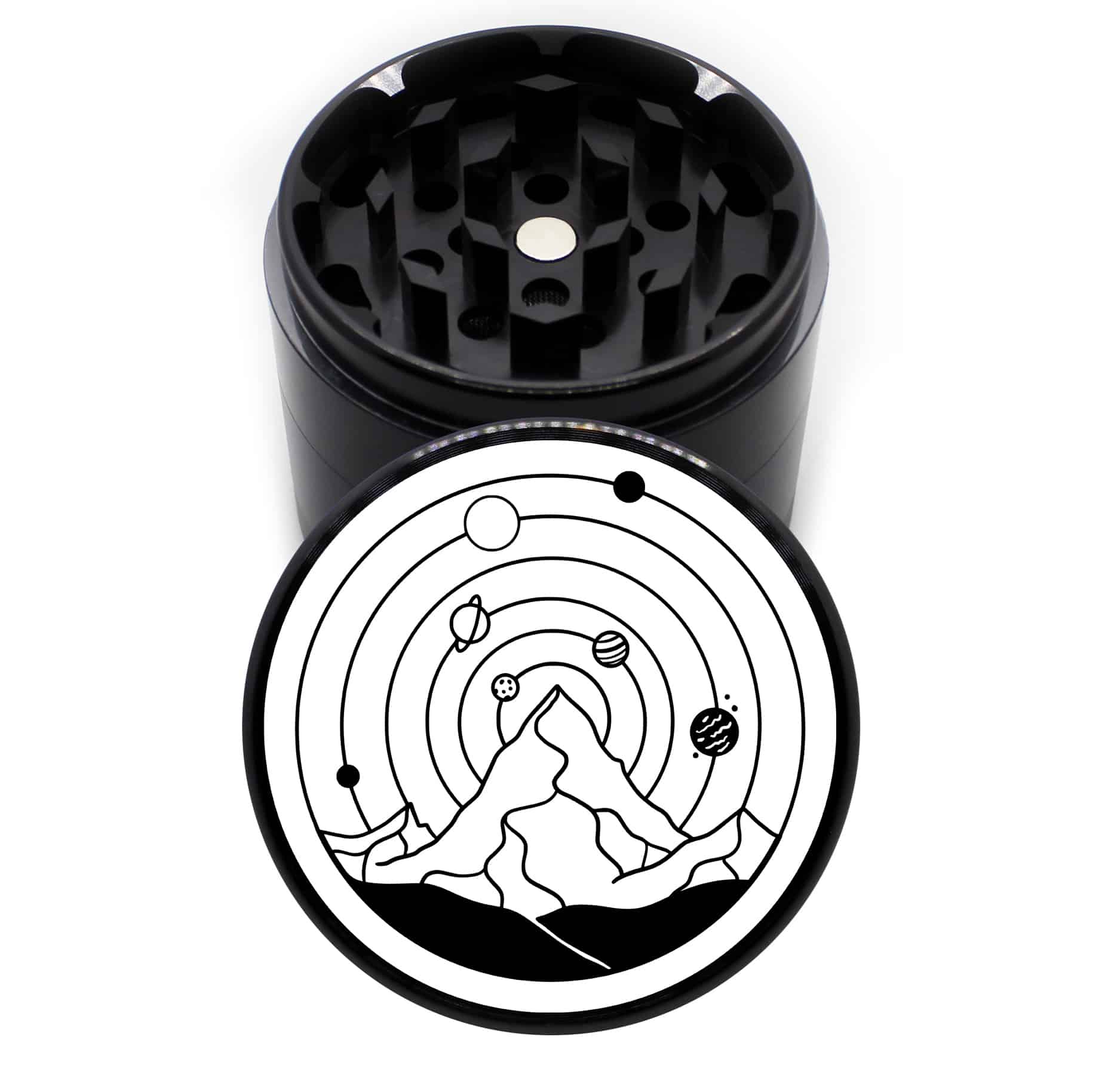 Photograph of product: 4-Piece 'RIP Pluto' Grinder, 63mm