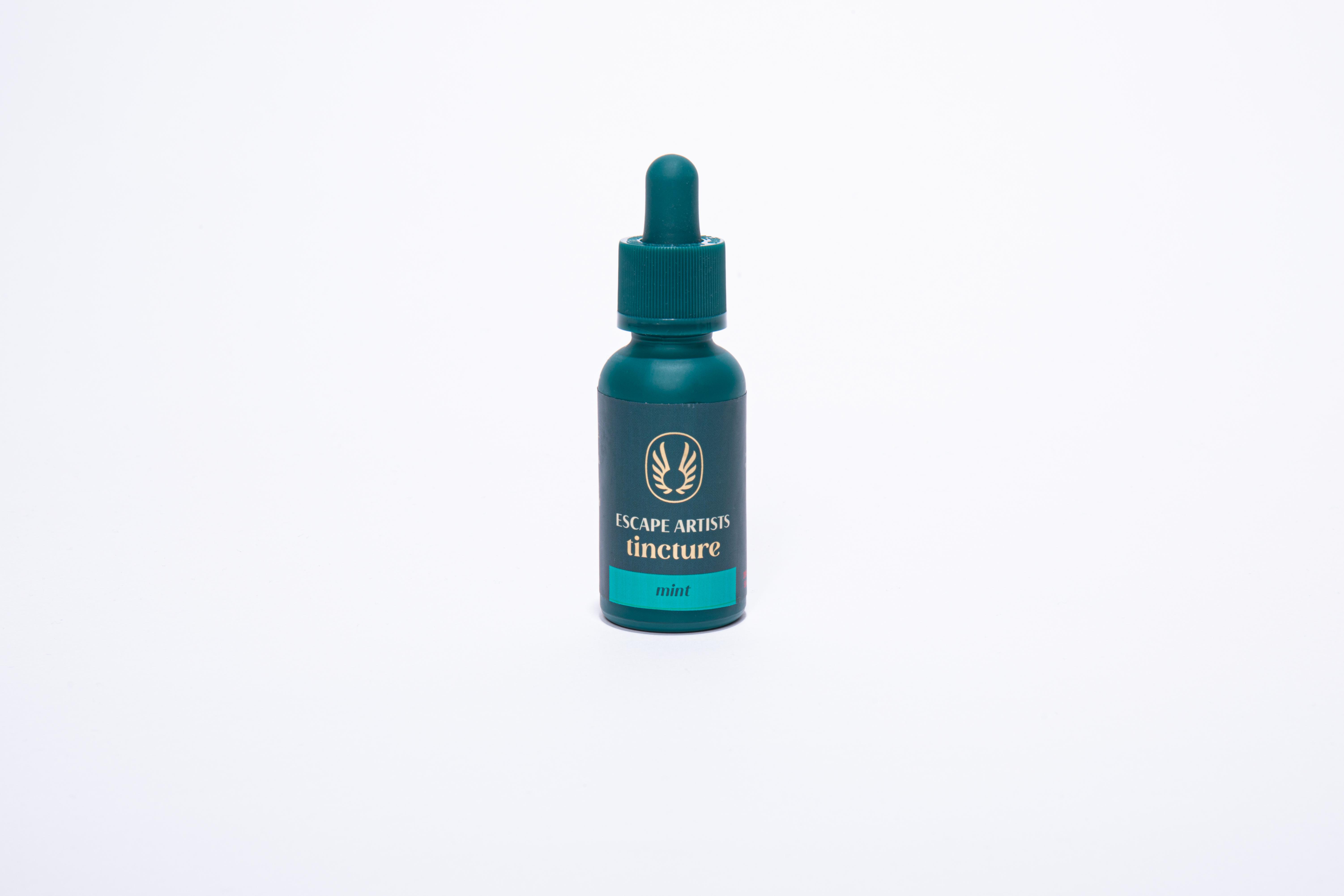 Photograph of product: Escape Artists - Tincture - Mint 20:1 2000mg CBD/100mg TH-oui