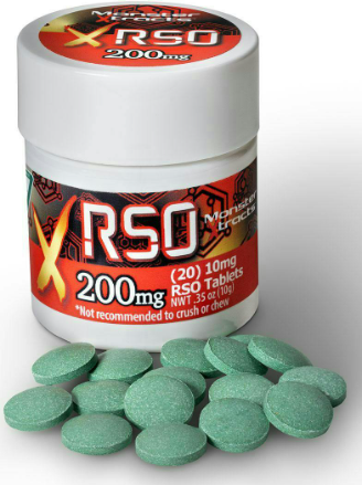 Photograph of product: RSO TABLETS | MONSTER X | 200MG