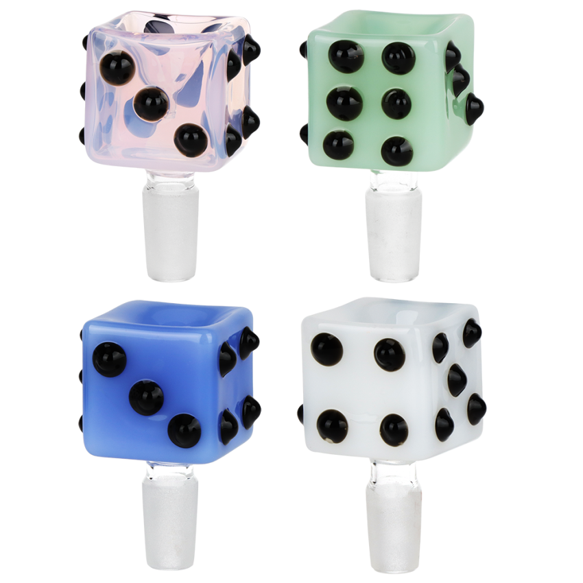 Photograph of product: No Dice Glass Herb Slide | 14mm | Assorted Colors