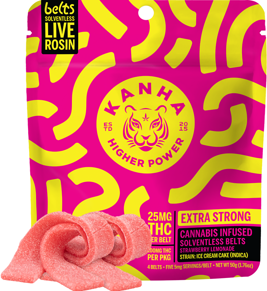 Photograph of product: Strawberry Lemonade Solventless Live Rosin Belts 4-pack