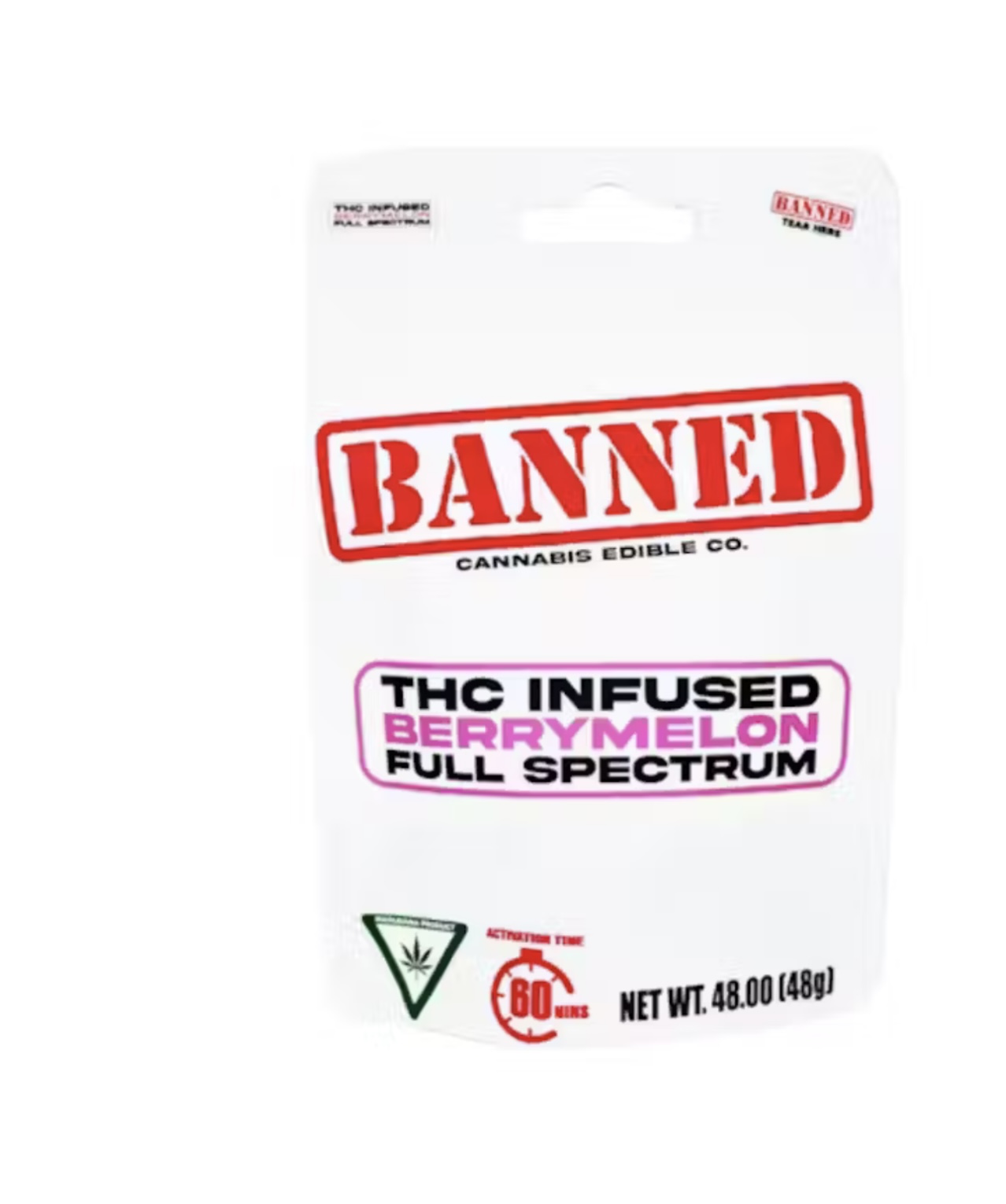 Photograph of product: Banned: Berry Melon 200MG Single Gummy