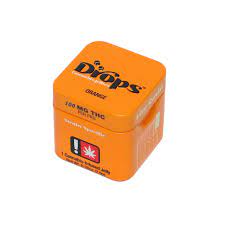 Photograph of product: Drops - Orange Creative Single 100mg Edible Gummy