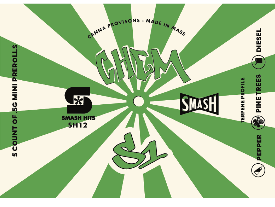 Photograph of product: Chem S1 | 2.5g | 5pk | Smash HitS