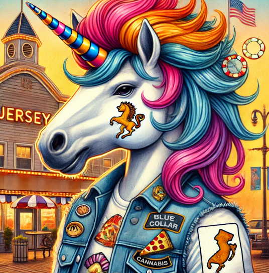 Photograph of product: Blue Collar - Jersey Unicorn .5g Vape Cart