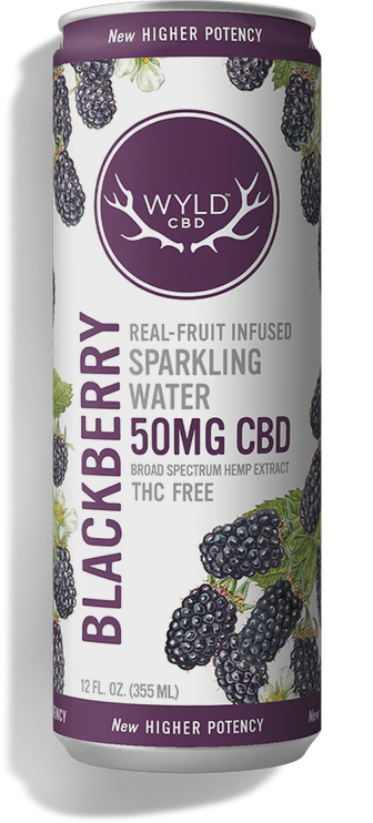 Photograph of product: Wyld CBD | Blackberry Sparkling Waters | 50mg
