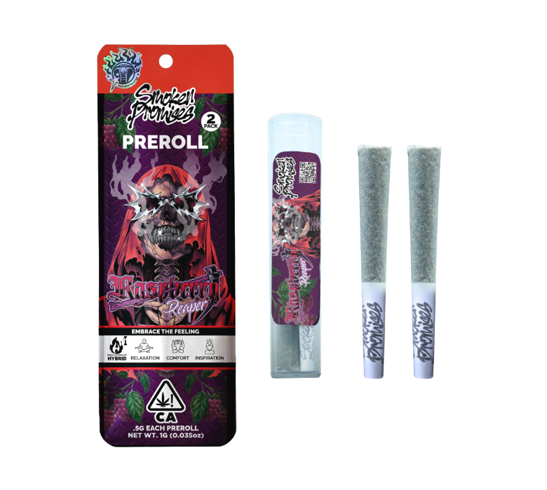 Photograph of product: RASPBERRY REAPER 0.5G PREROLL 2PK