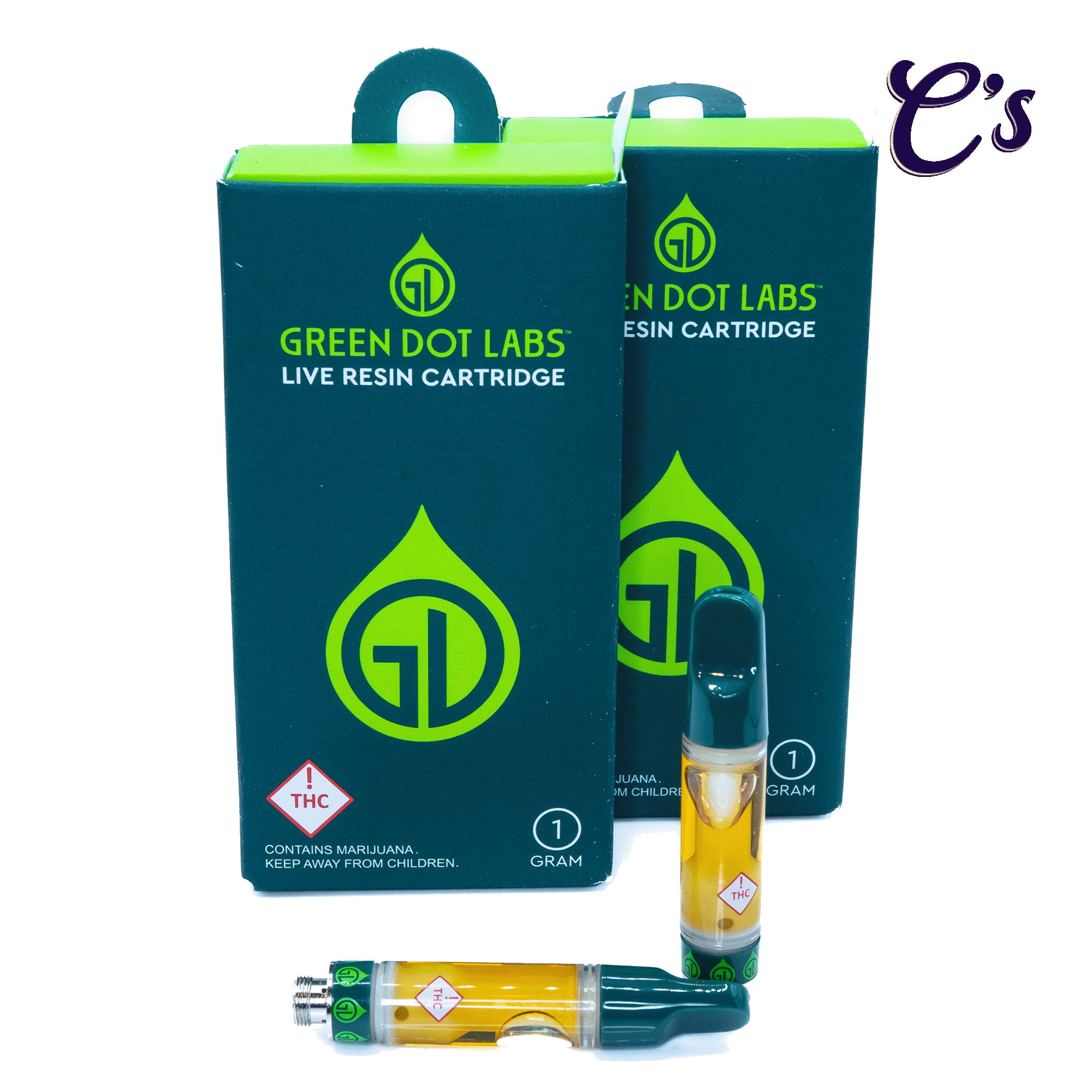 Photograph of product: Green Dot | Black Label Resin Cart | Dali x F.A.F.O. 1g