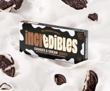 Photograph of product: Incredibles - Cookies & Cream Bar 1:1 CBD